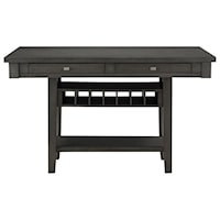 Transitional 4-Drawer Counter Height Table