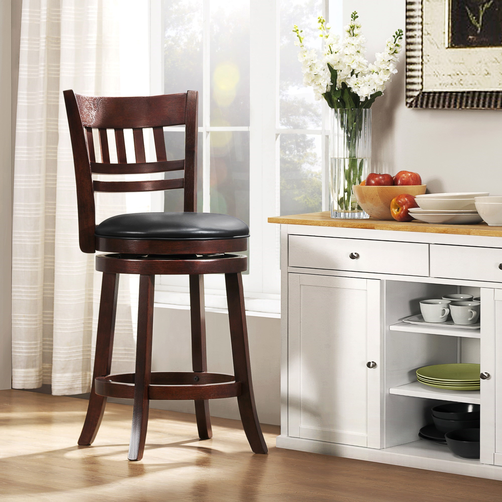 Homelegance Edmond Swivel Counter Height Stool