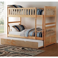 Twin-Over-Twin Bunk Bed with Trundle