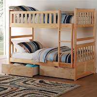 Twin-Over-Twin Bunk Bed with Storage