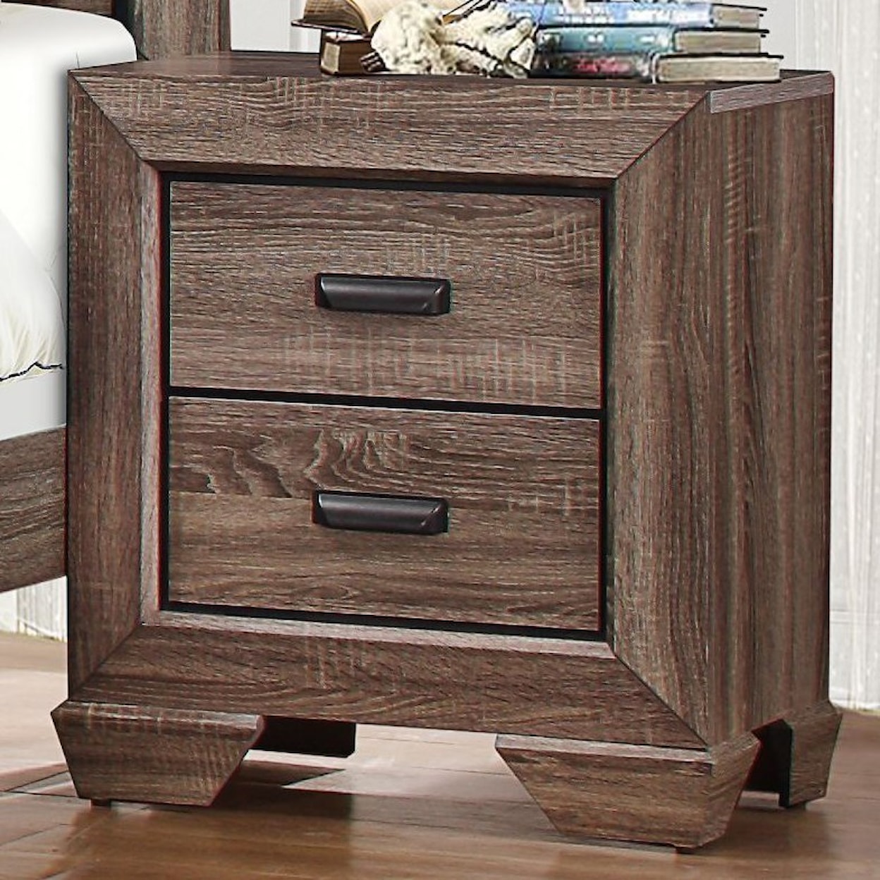 Homelegance Furniture Beechnut Modern 2-Drawer Nightstand