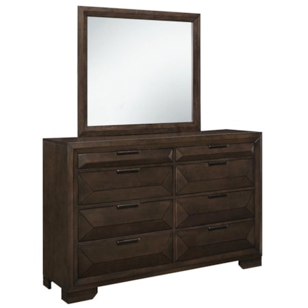 8-Drawer Dresser with Mirror