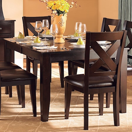 Transitional Dining Table with 18" Butterfly Leaf