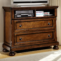 Transitional TV Chest with 2 Drawers