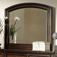 Wooden Framed Mirror with Beveled Edge