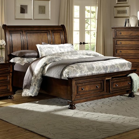 CA King Sleigh  Bed with FB Storage