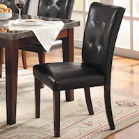 Upholstered Dining Side Chair with Tufted Seat Back