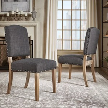 Dining Side Chair with Nailhead Trim