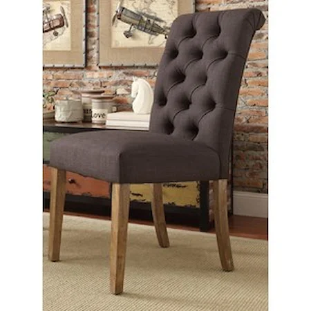 Contemporary Side Chair with Tufted Top