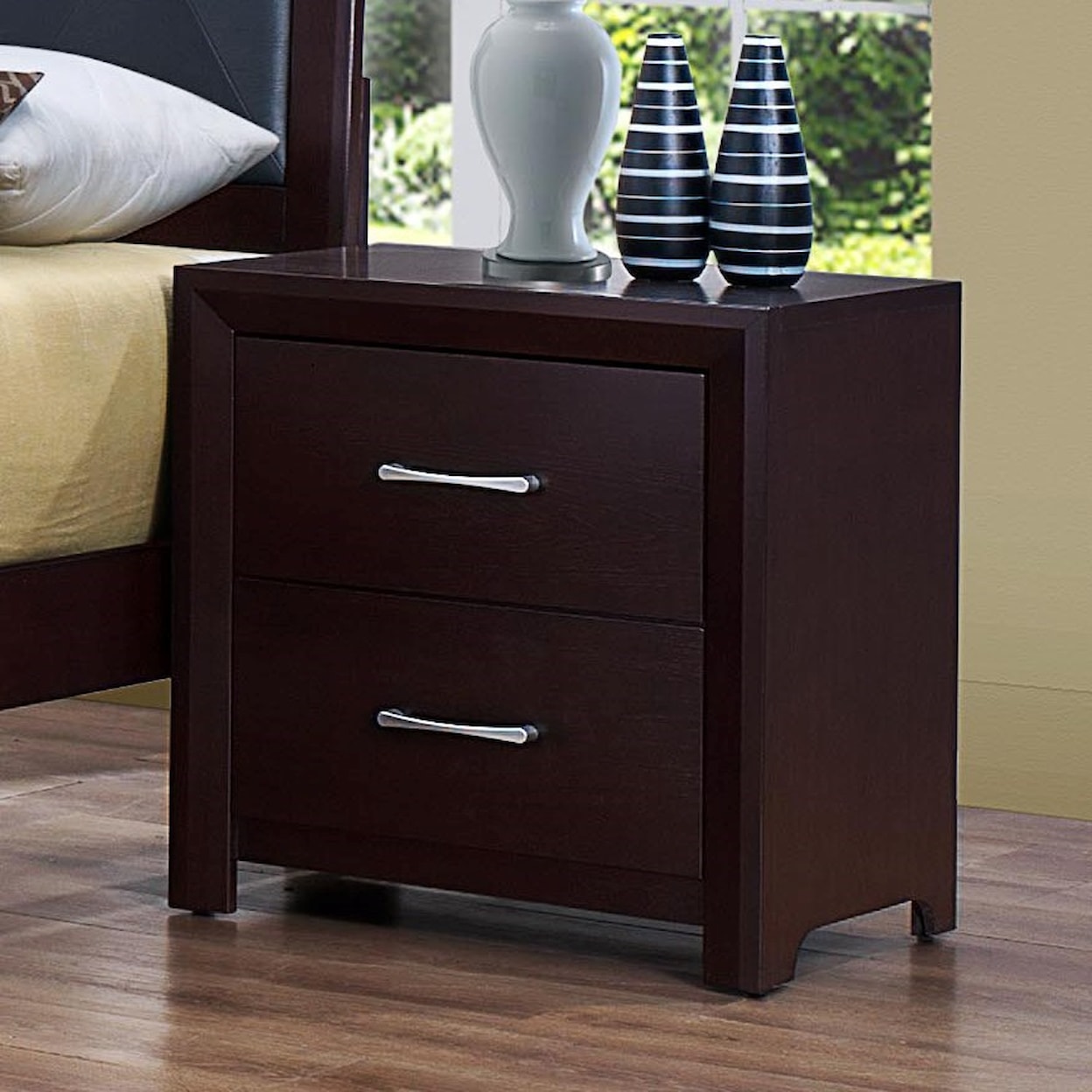 Homelegance Edina 2-Drawer Nightstand