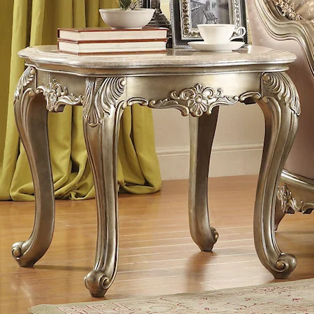End Table with Marble Top