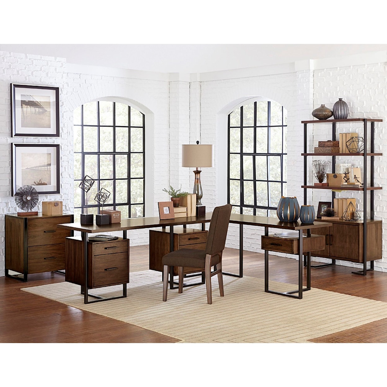 Homelegance Sedley Writing Desk with Two Cabinets