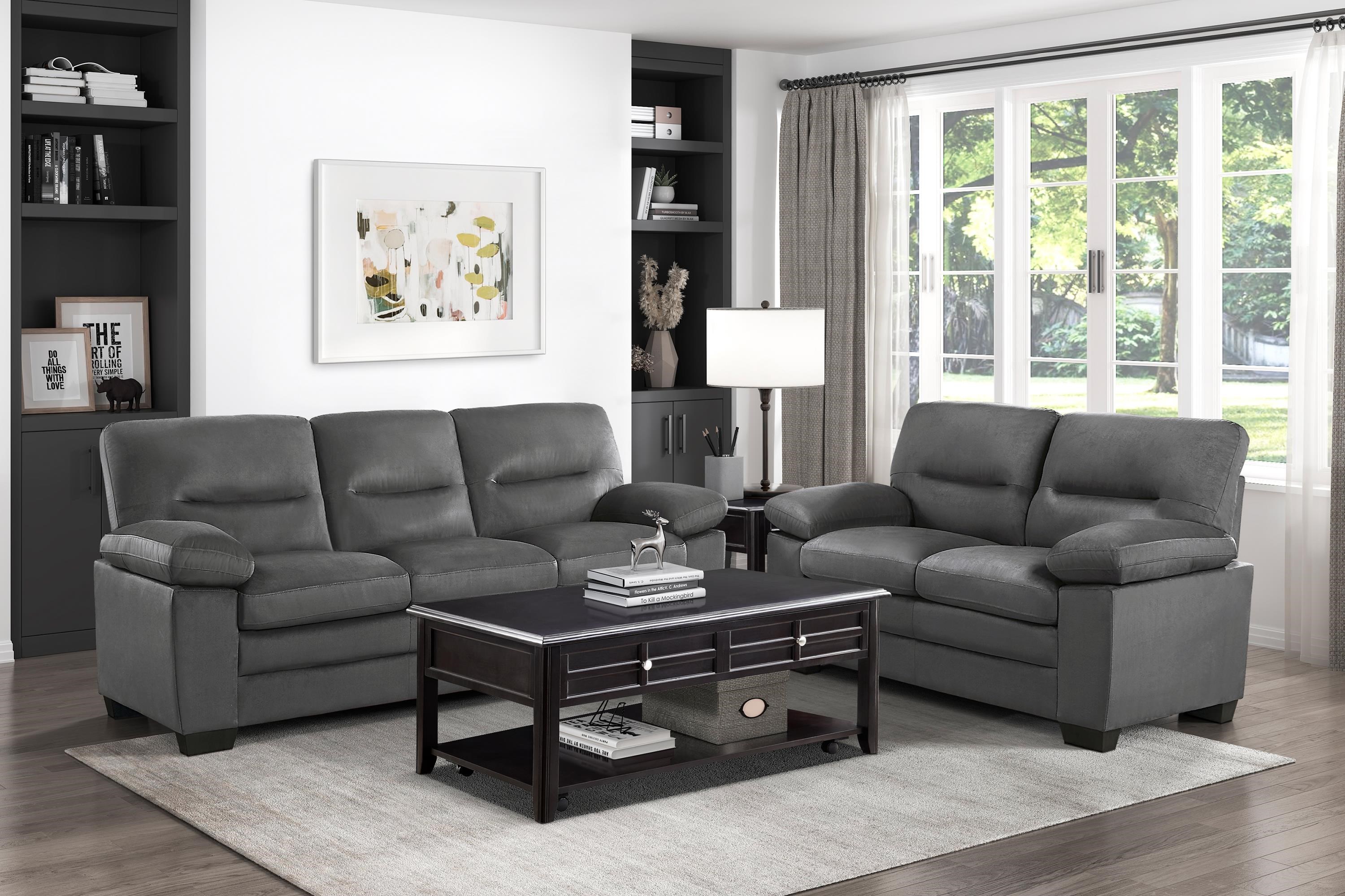 Homelegance Furniture Keighly 9328DG2+9328DG3 SOFA AND LOVESEAT Del