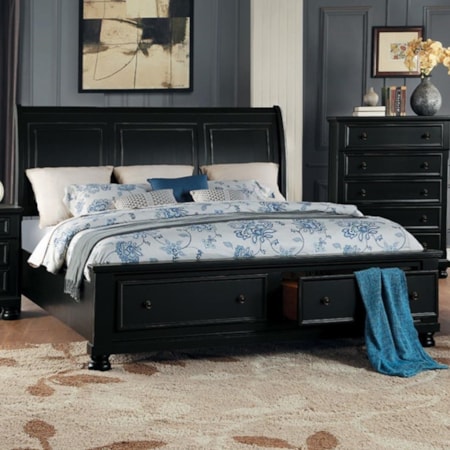 King Storage Bed