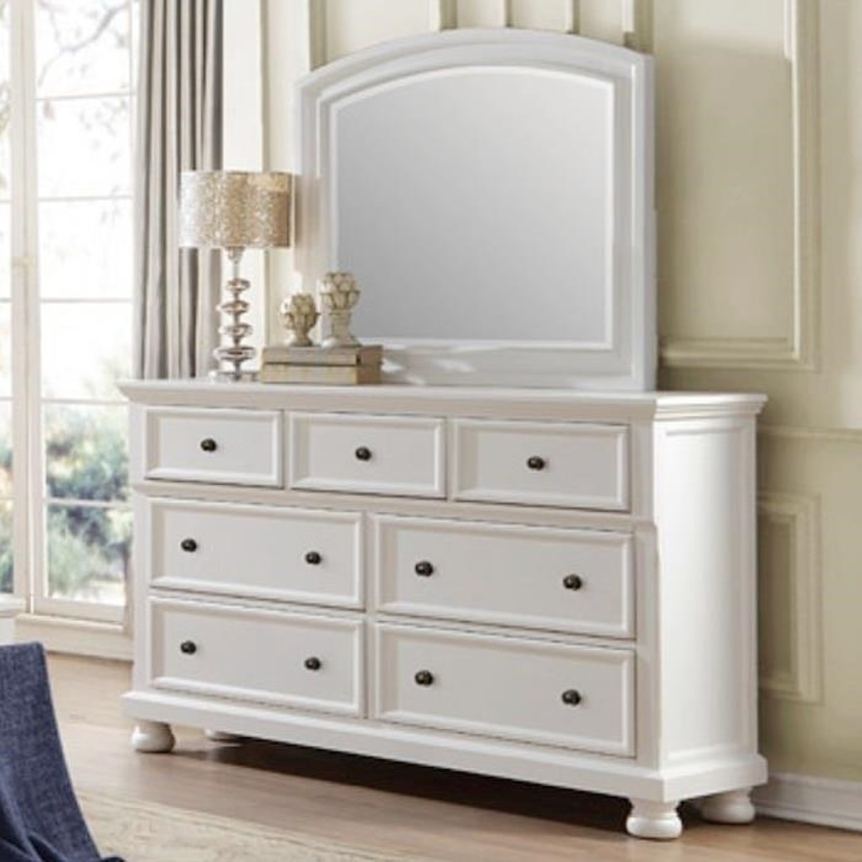 Homelegance Laurelin Dresser and Mirror Combination