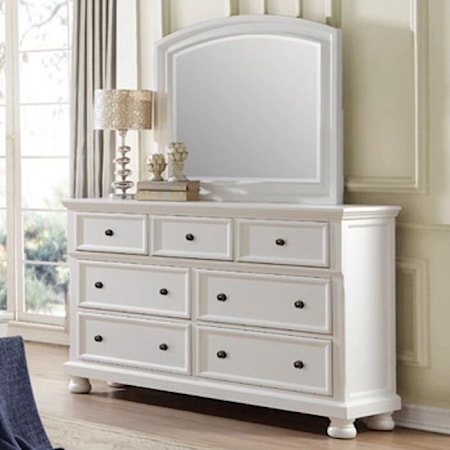 Dresser and Mirror Combination