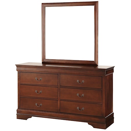 Dresser and Mirror Set