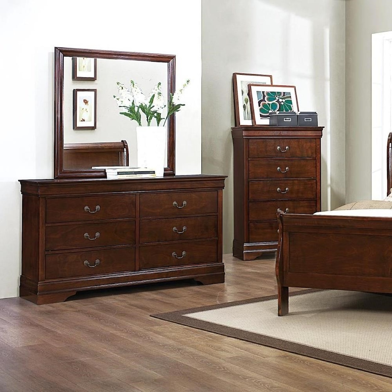 Homelegance Furniture Mayville Dresser and Mirror Set