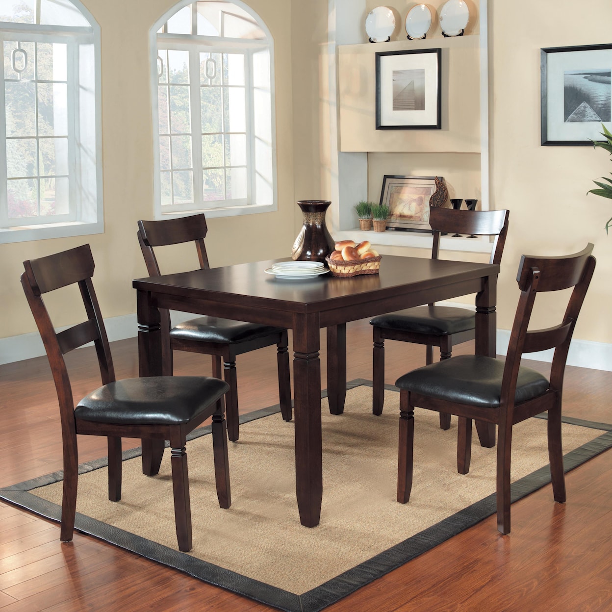 Homelegance Furniture Oklahoma 5 Piece Table & Chair Set