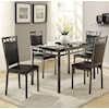 Homelegance Furniture Olney 5 Piece Metal Frame Dinette Set