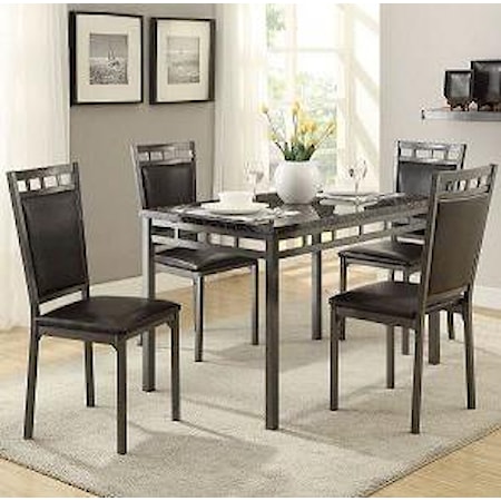 5 Piece Metal Frame Dinette Set