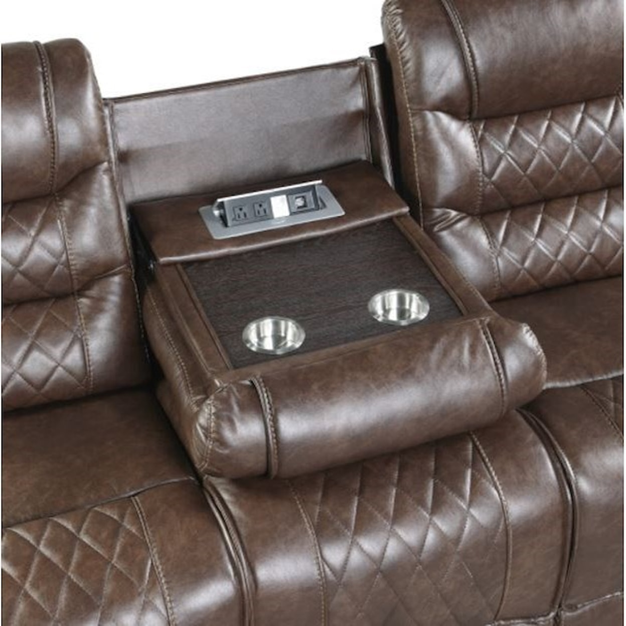 Homelegance Furniture Putnam Power Double Reclining Sofa