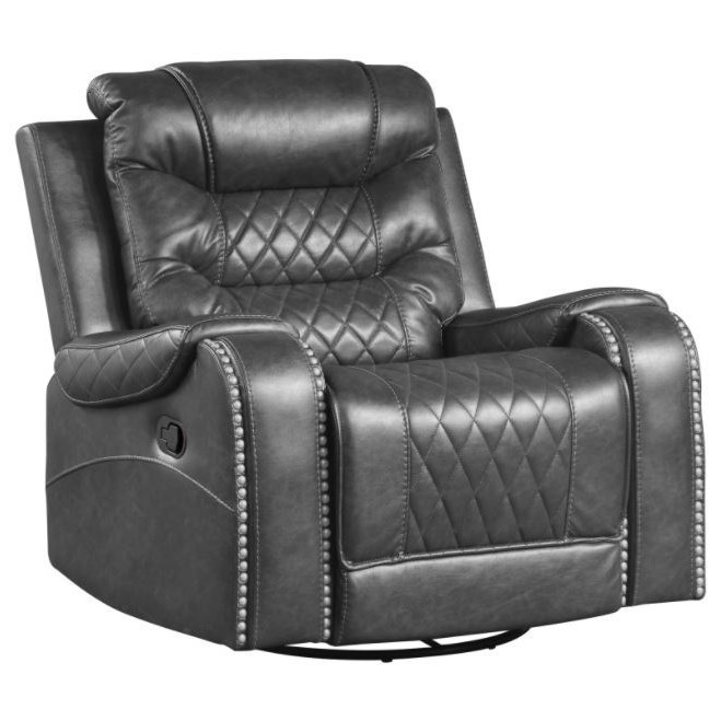 Homelegance Furniture Putnam 9405GY 1 Transitional Swivel Glider