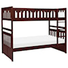 Home Style Cherry Twin Over Twin Bunkbed