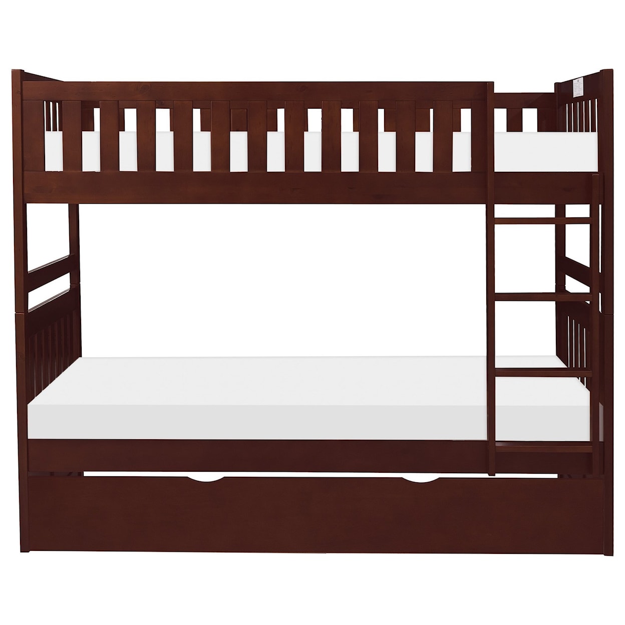 Homelegance Furniture Discovery Twin Over Twin Trundle Bunk Bed
