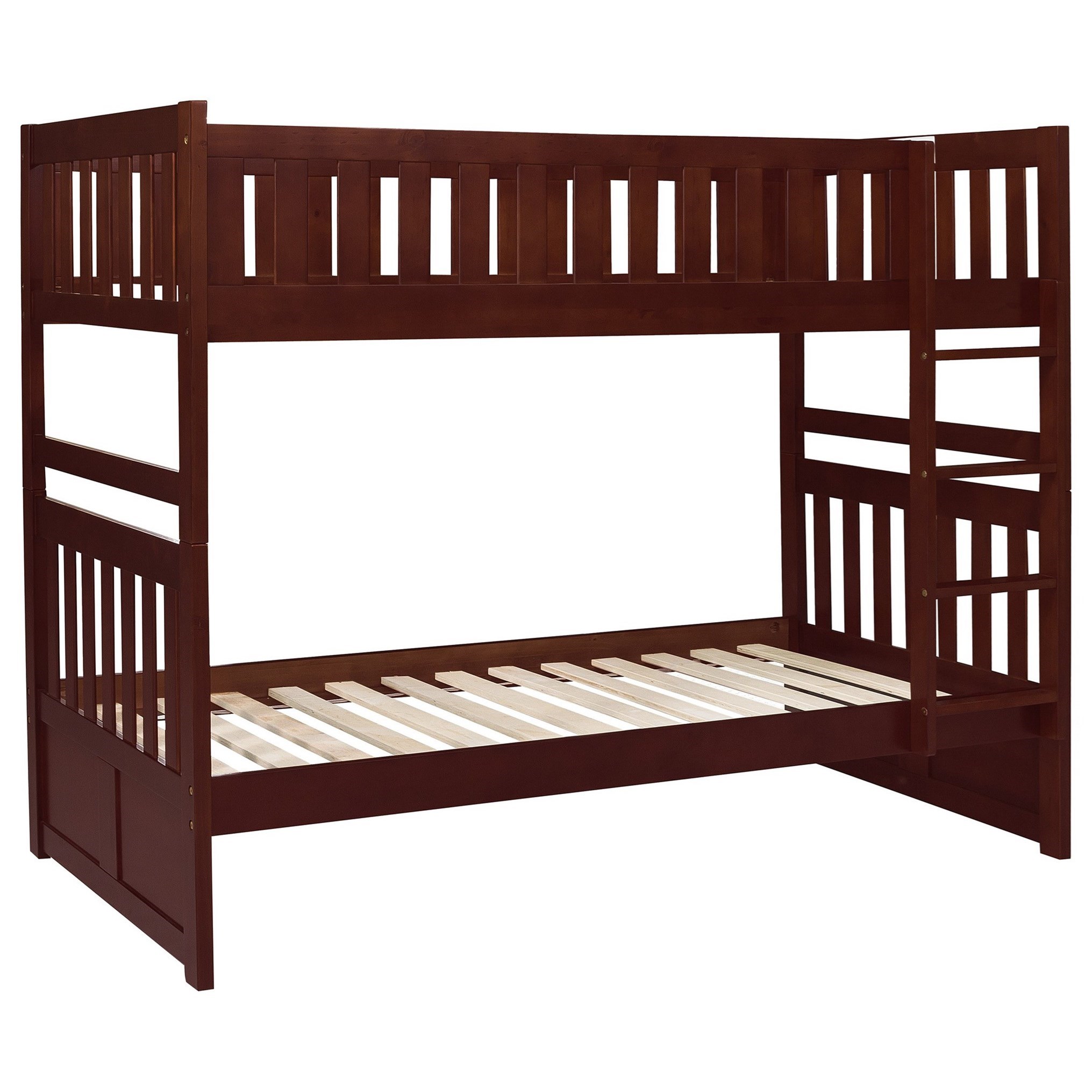 Homelegance Rowe B2013DCSLx1+B2013DC1x1+B2013DC2x1 Casual Twin Over Twin Bunk Bed Royal