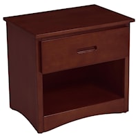 Casual Nightstand with Shelf