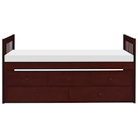 Casual Twin Captain's Bed with Trundle and Storage Drawers