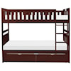 Homelegance Rowe Twin Over Twin Storage Bunk Bed