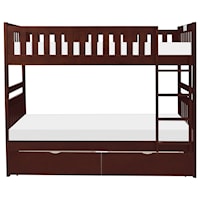 Twin Over Twin Bunk Bed with Storage Drawers