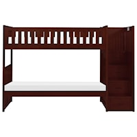 Casual Twin Over Twin Bunk Bed With Reversible Step Storage