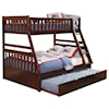 Homelegance Furniture Discovery Twin Over Full Trundle Bunk Bed