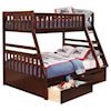 Homelegance Furniture Discovery Twin Over Full Storage Bunk Bed