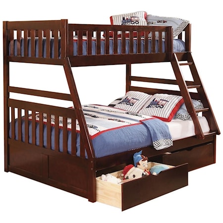 Twin Over Full Storage Bunk Bed