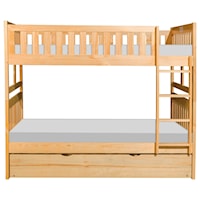 Casual Full Over Full Bunk Bed with Twin Trundle