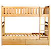 Homelegance Bartly Twin Over Twin Storage Bunk Bed