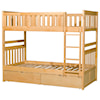 Homelegance Bartly Twin Over Twin Storage Bunk Bed