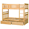 Homelegance Bartly Twin Over Twin Storage Bunk Bed