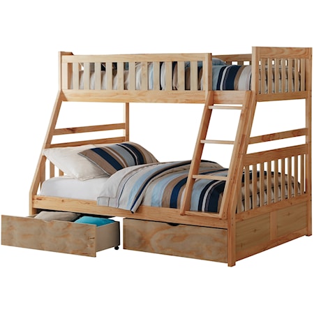 Twin Over Full Storage Bunk Bed