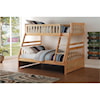 Home Style Natural Twin over Full Bunk Bed