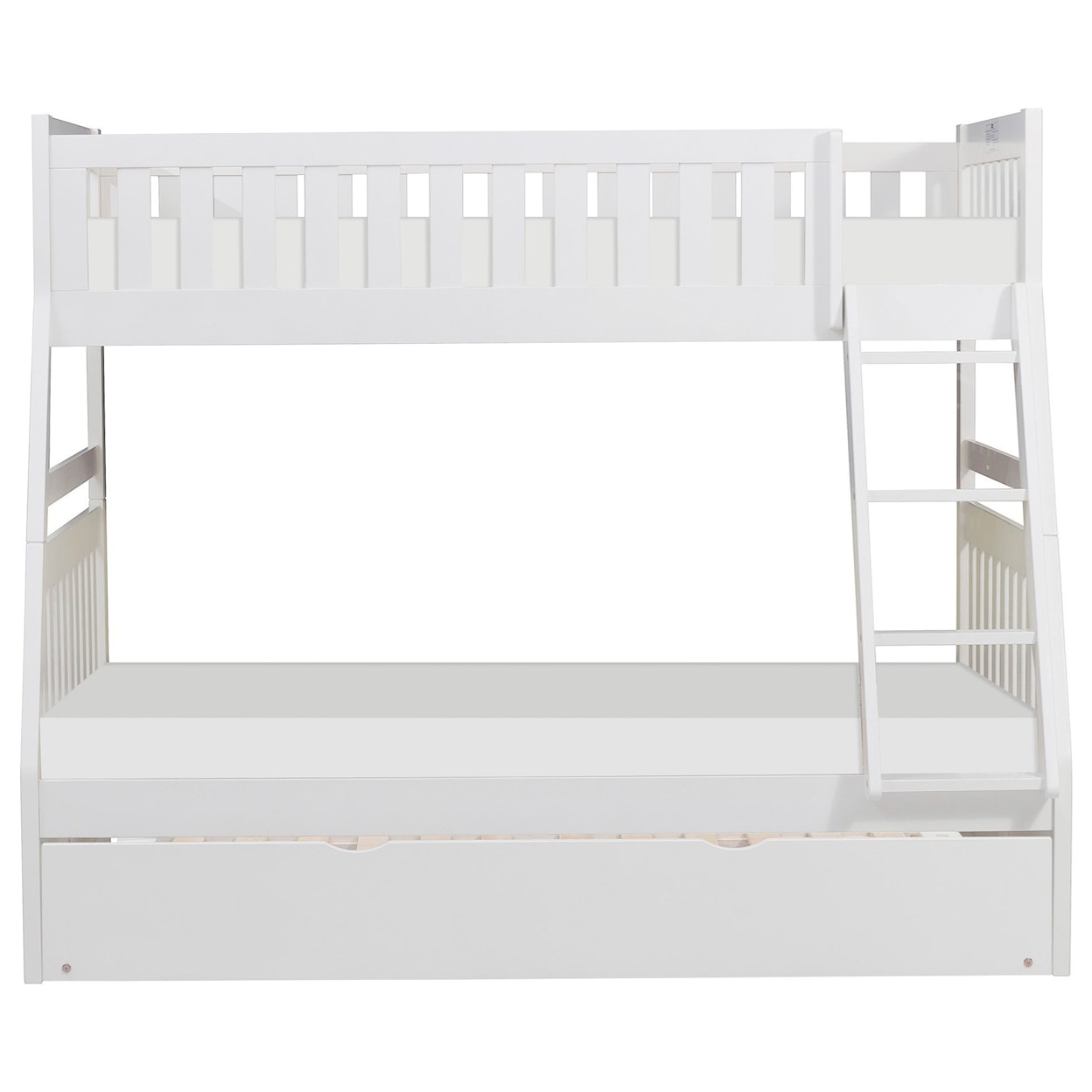 Homelegance Furniture Discovery Twin Over Full Trundle Bunk Bed