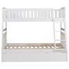 Home Style White Twin Over Full Trundle Bunk Bed