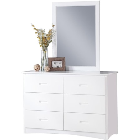 Dresser and Mirror Set