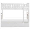 Homelegance Rowe Twin Over Twin Storage Bunk Bed