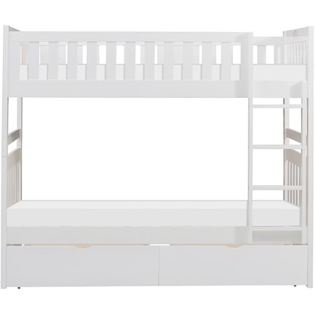 Twin Over Twin Storage Bunk Bed