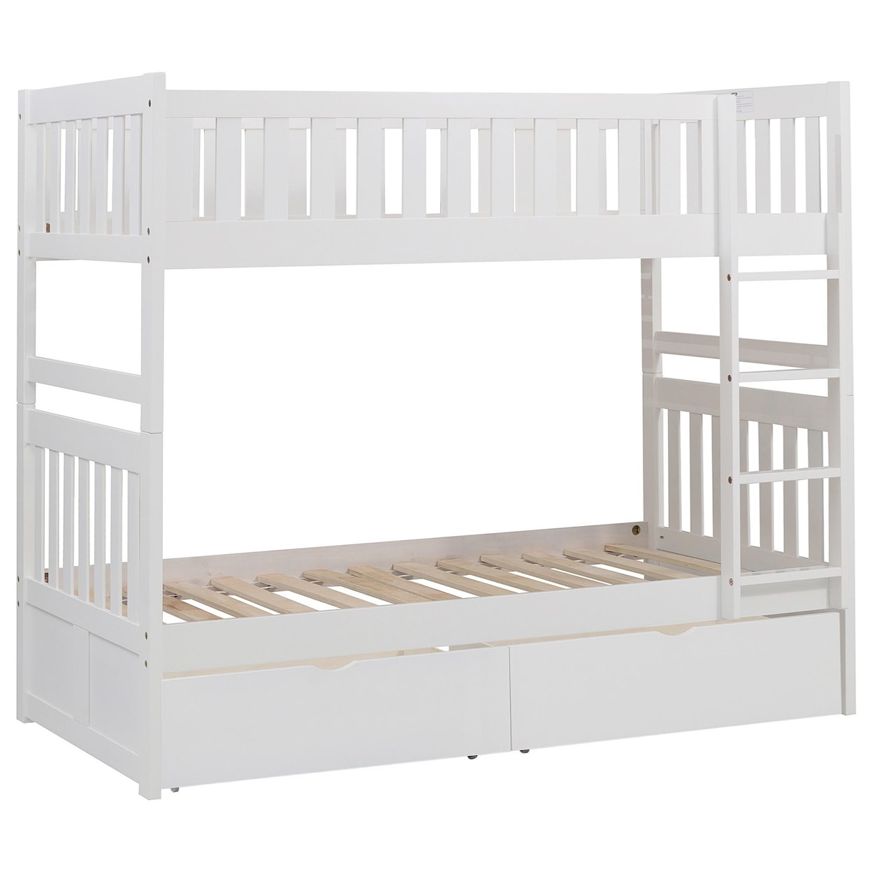 Homelegance Furniture Discovery Twin Over Twin Storage Bunk Bed